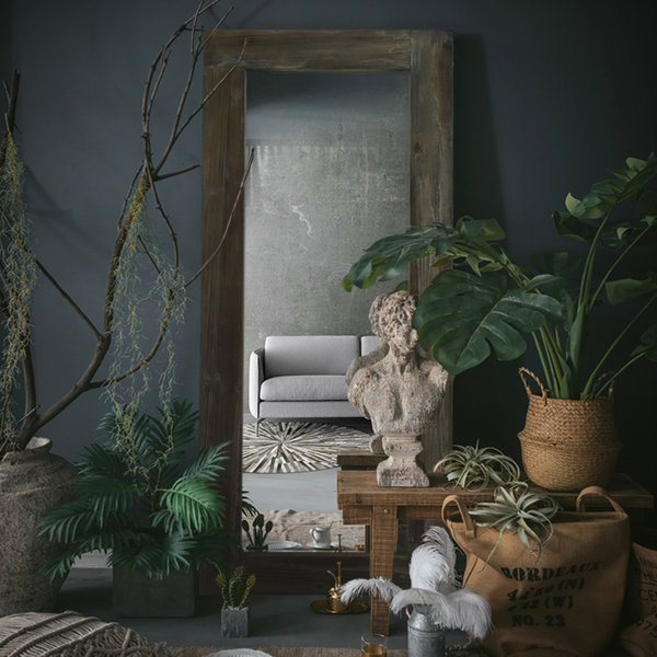 Foundry Select Burien Rustic Distressed Full Length Mirror & Reviews